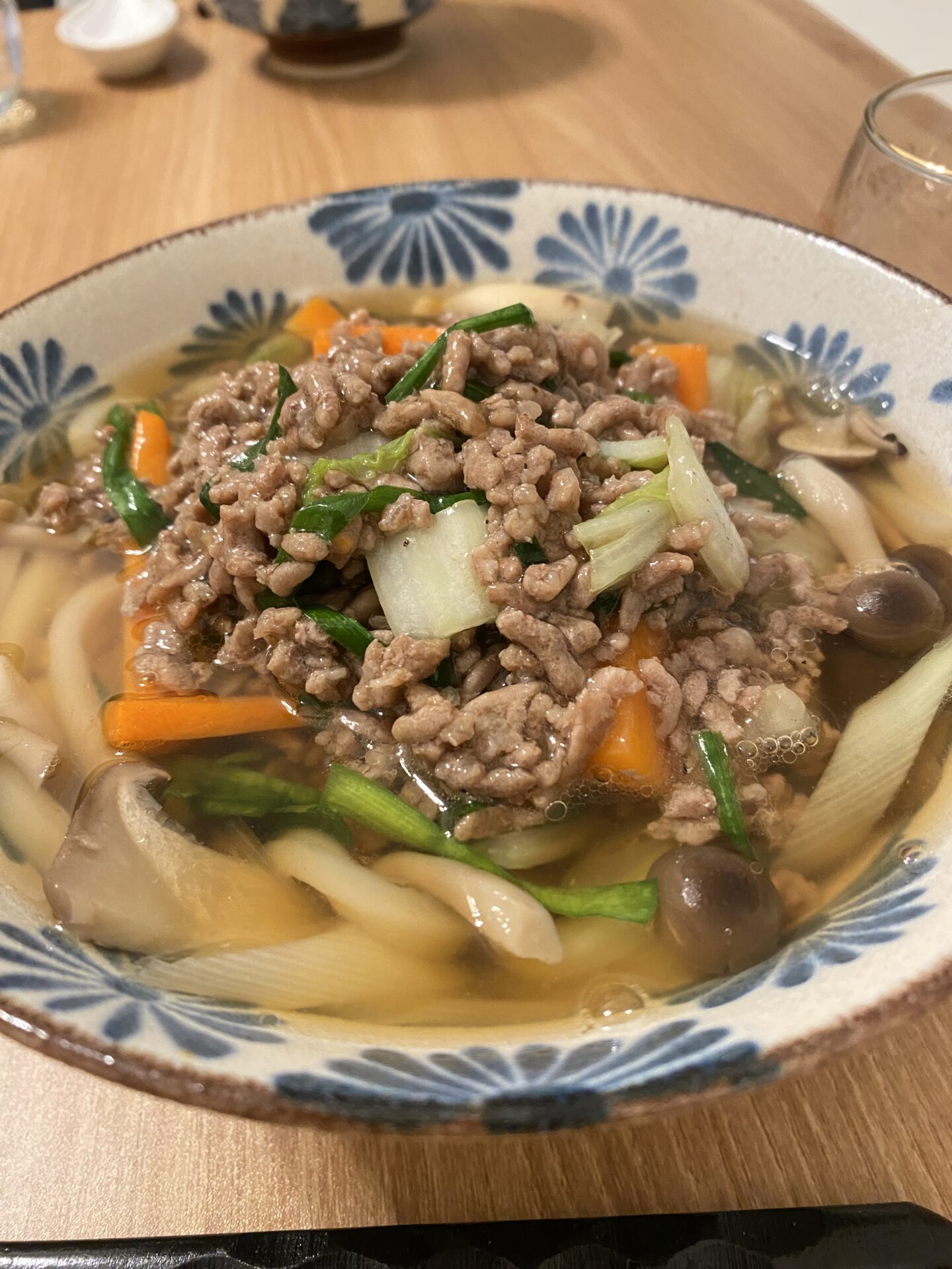 ひき肉あんかけうどん